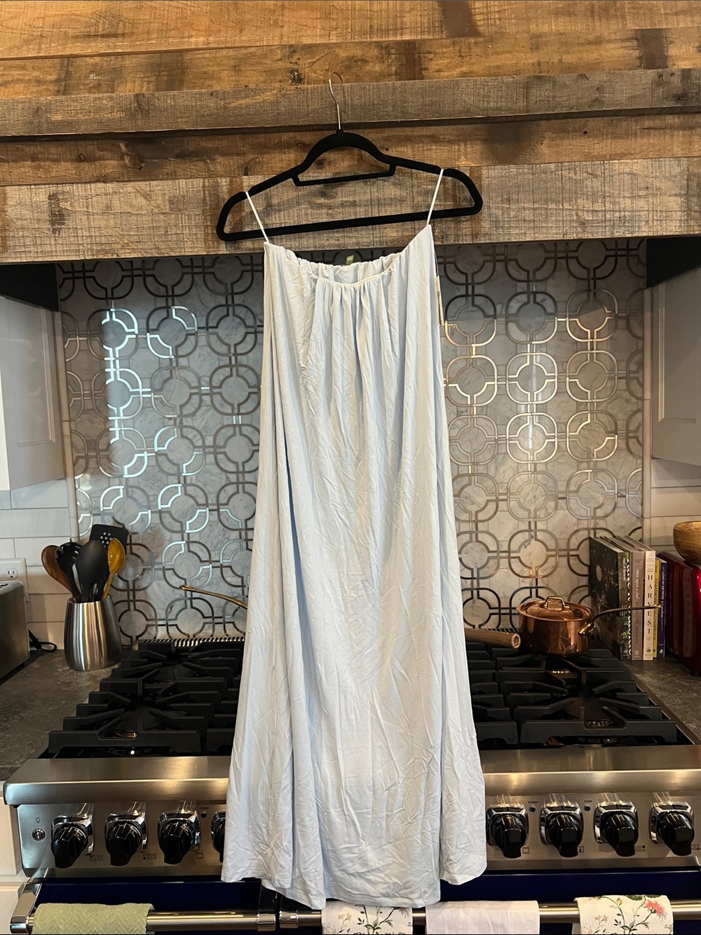 Anthropologie Celandine strapless baby blue cotton dress size XS NWT